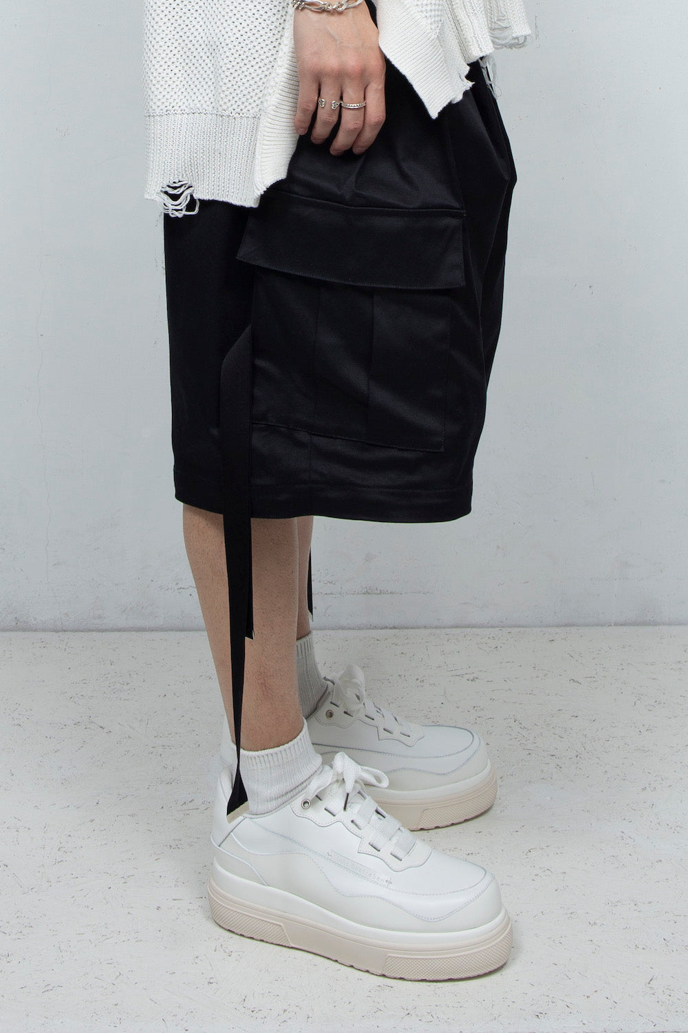 <LAST 1点> *限定* LBLM-SHOES02 | コンビネートプラットフォームスニーカー | OFF WHITE