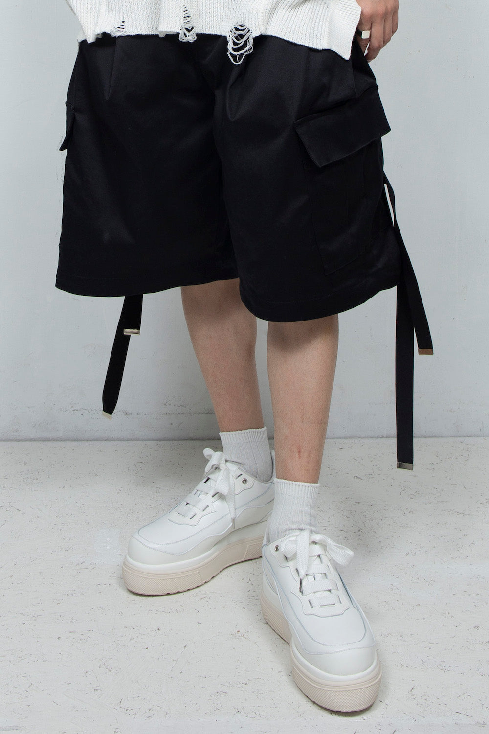 <LAST 1点> *限定* LBLM-SHOES02 | コンビネートプラットフォームスニーカー | OFF WHITE