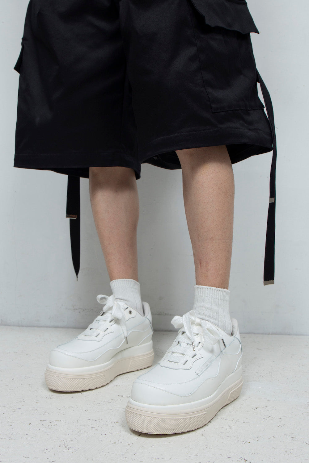 <LAST 1点> *限定* LBLM-SHOES02 | コンビネートプラットフォームスニーカー | OFF WHITE