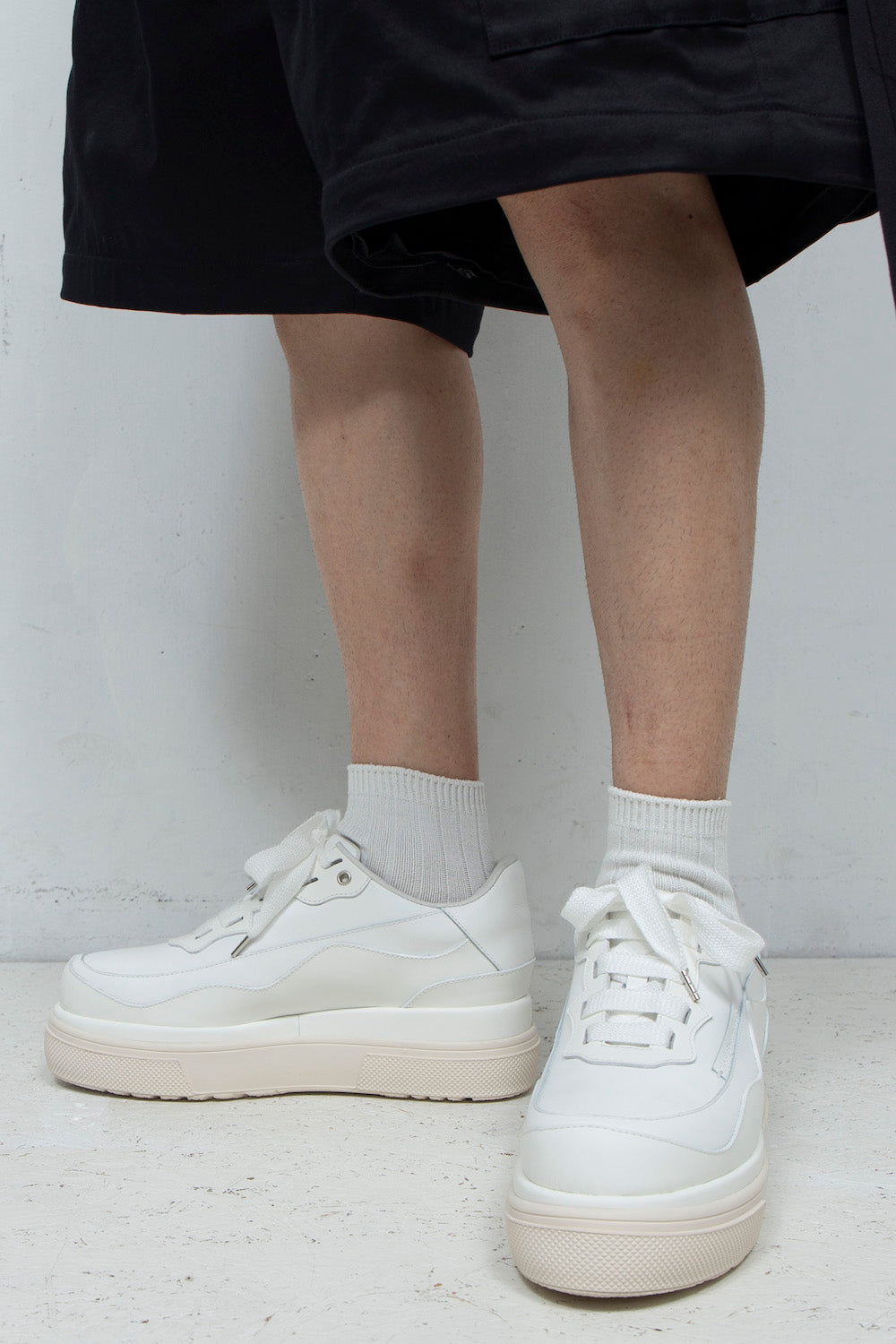 <LAST 1点> *限定* LBLM-SHOES02 | コンビネートプラットフォームスニーカー | OFF WHITE