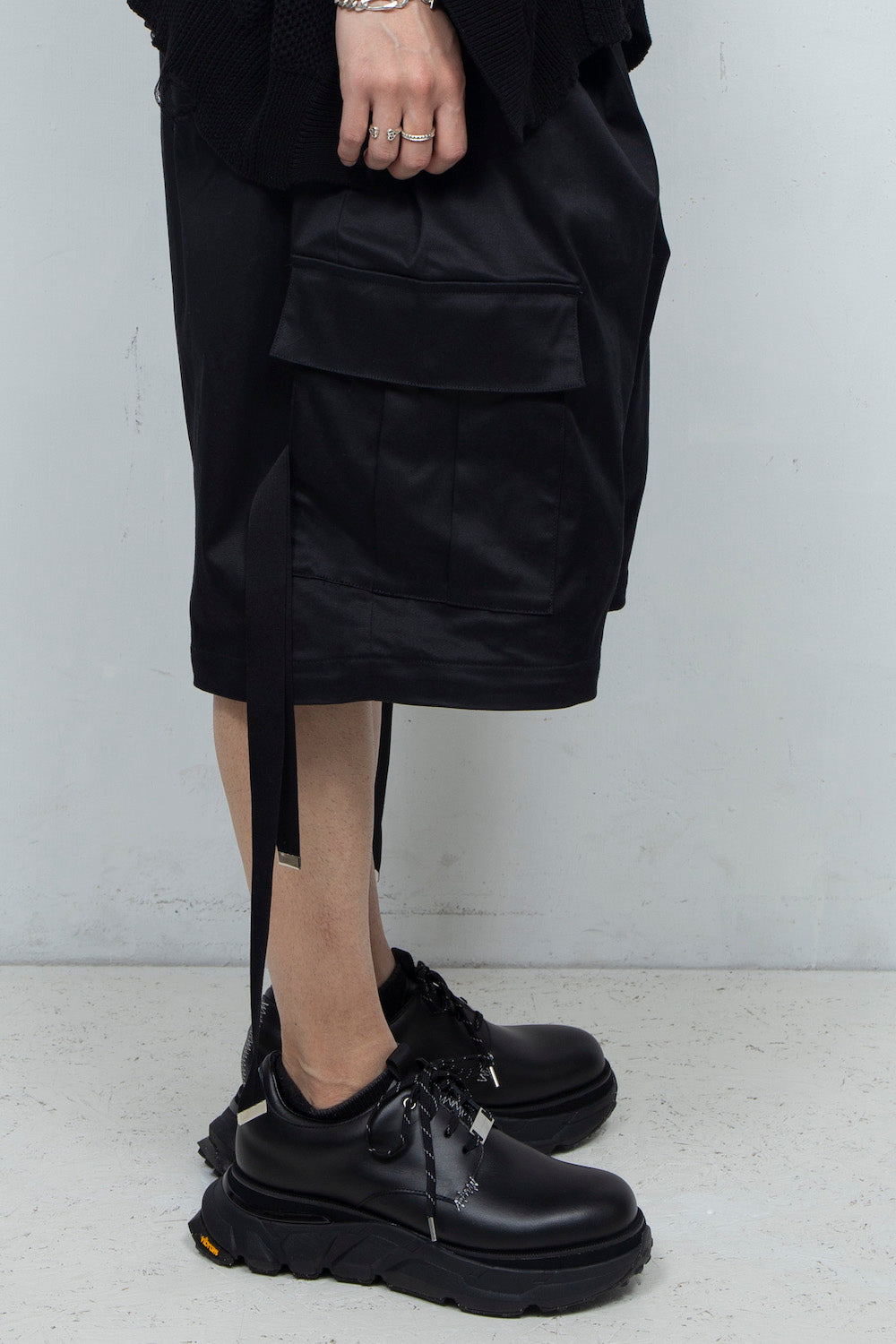 *限定* *復刻版* LBLM-SHOES01 | ステッチワークドッキングレザーシューズ | BLACK