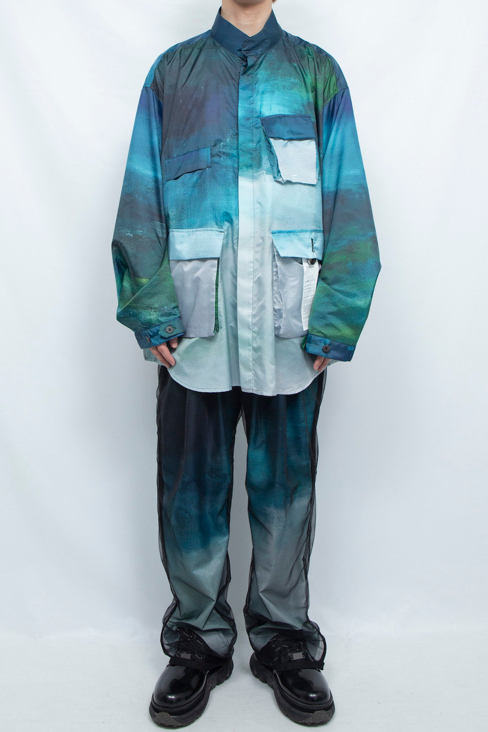 <LAST 1点>LB25SS-SH07-LSC | オリジナルグラフィック M-65モチーフシャツジャケット | COLD LANDSCAPE