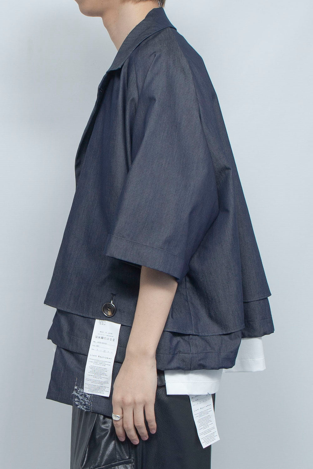 LB25SS-SH09-DDI | COOLMOTION®️ Short Trench Half Sleeve Jacket | NAVY