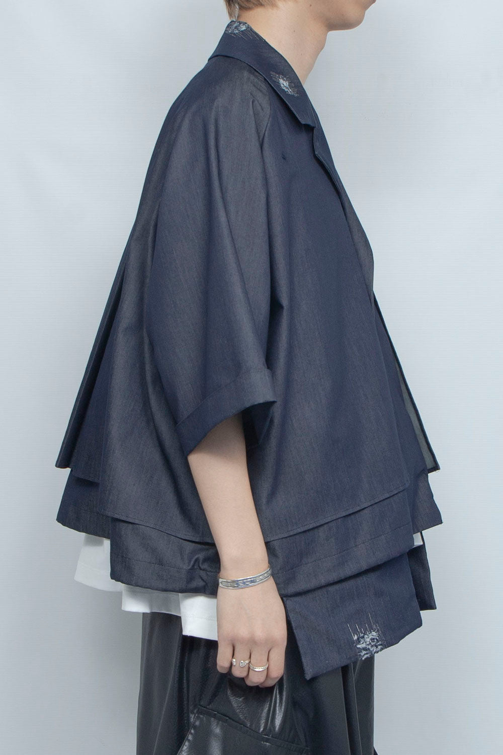 LB25SS-SH09-DDI | COOLMOTION®️ Short Trench Half Sleeve Jacket | NAVY