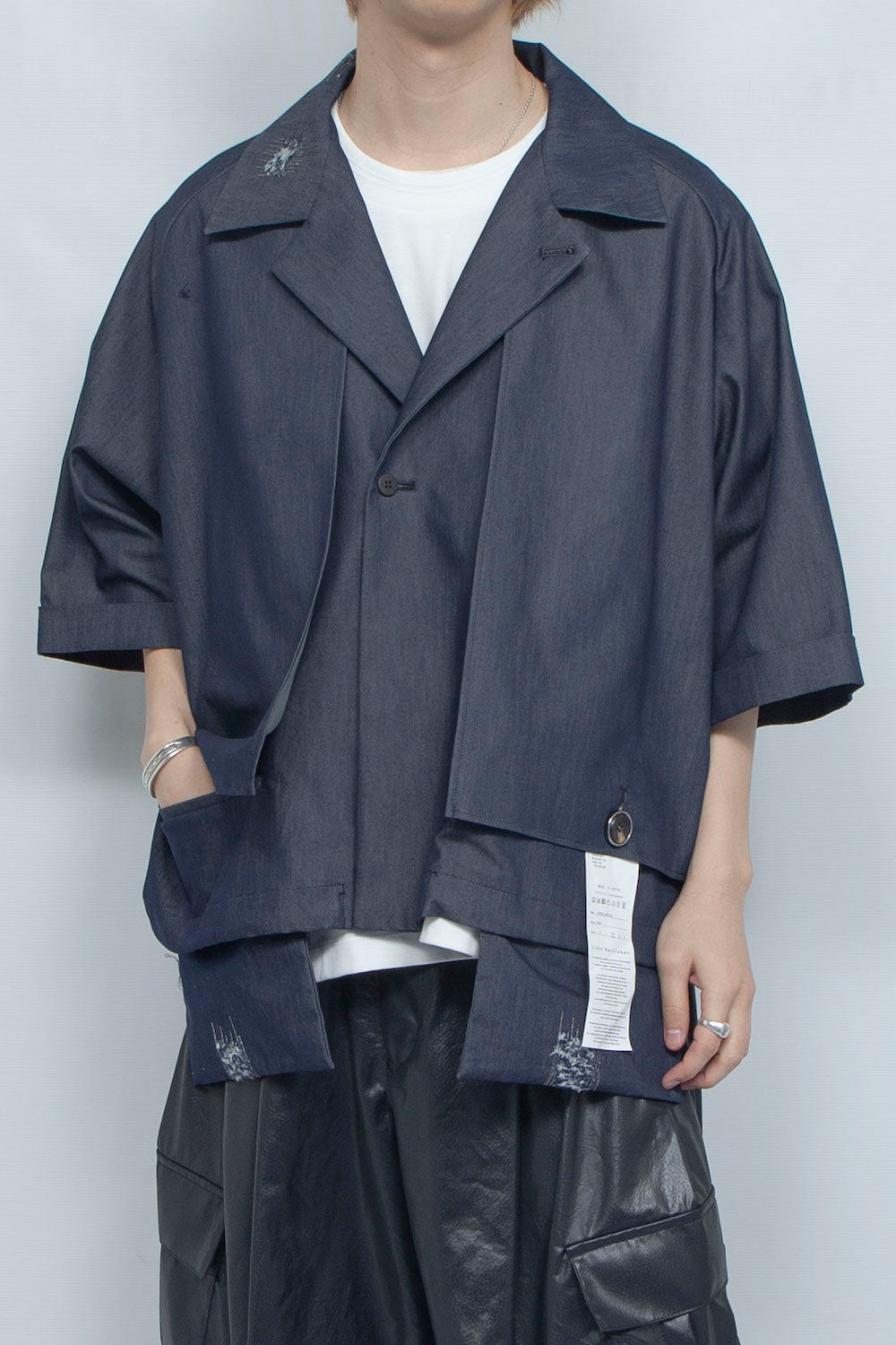 LB25SS-SH09-DDI | COOLMOTION®️ Short Trench Half Sleeve Jacket | NAVY