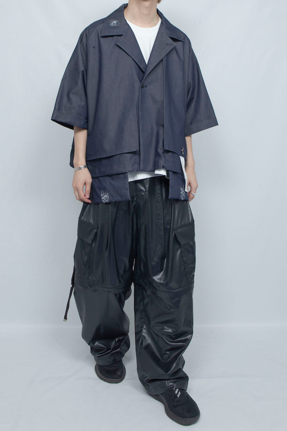 LB25SS-SH09-DDI | COOLMOTION®️ Short Trench Half Sleeve Jacket | NAVY