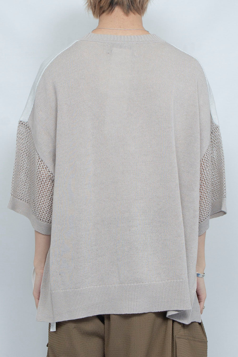 LB25SS-KNTE04 | グラフィカルサマーニットTシャツ | OFF WHITE×YELLOW