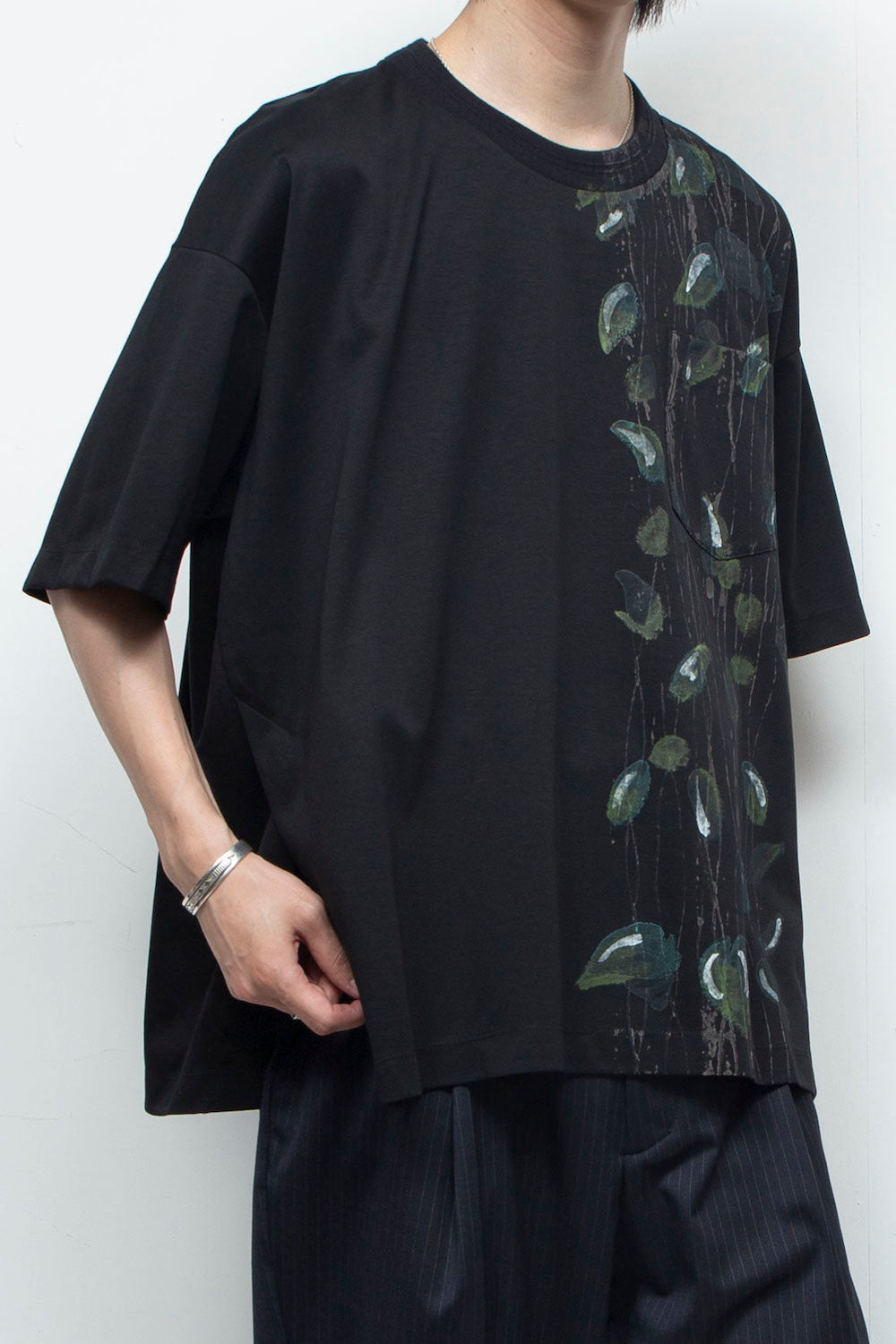 <LAST 1点>
LB25AW-TE09-HDP | スーペリアピマコットンハンドペイントTシャツ | BLACK