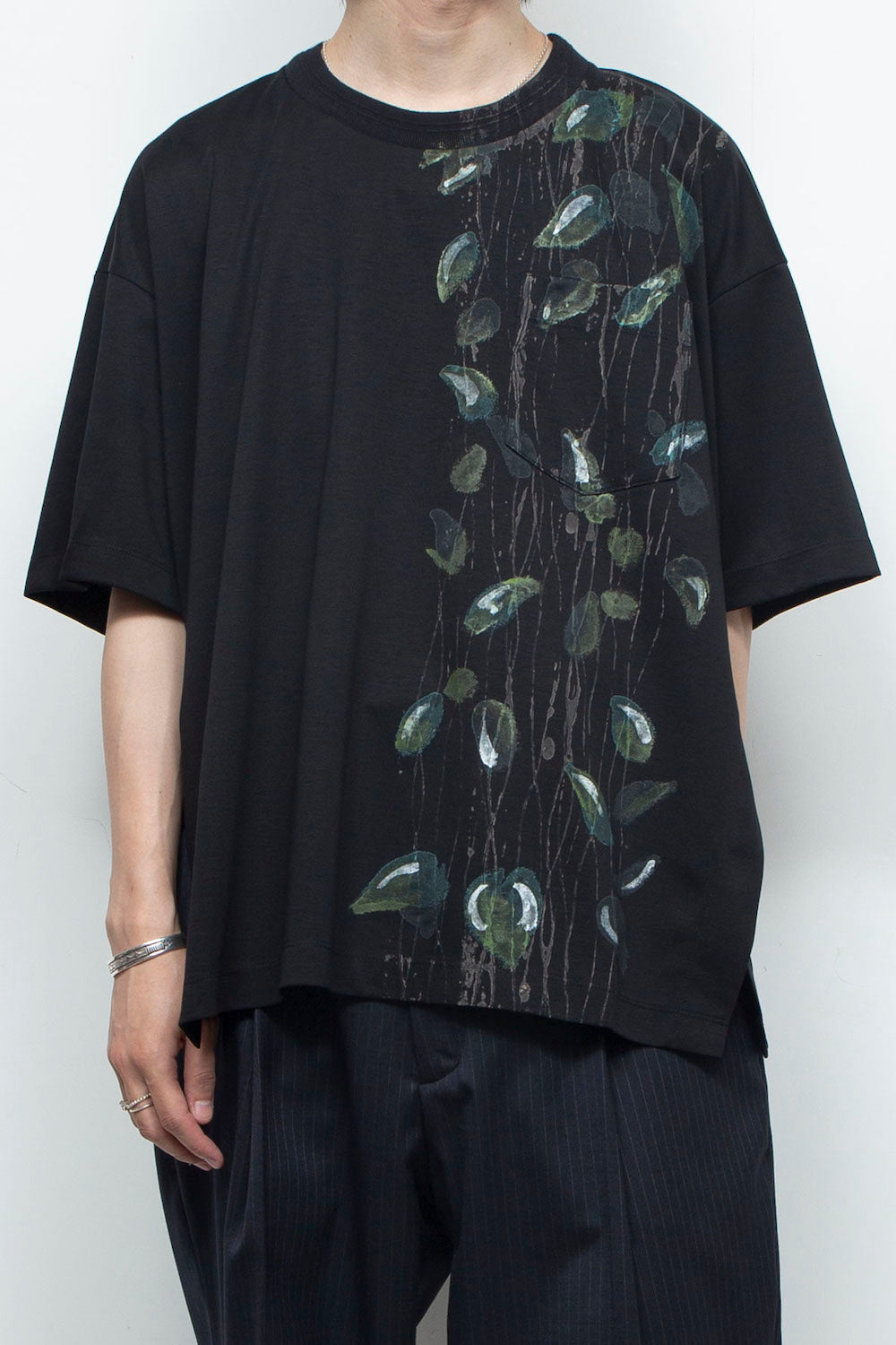 <LAST 1点>
LB25AW-TE09-HDP | スーペリアピマコットンハンドペイントTシャツ | BLACK