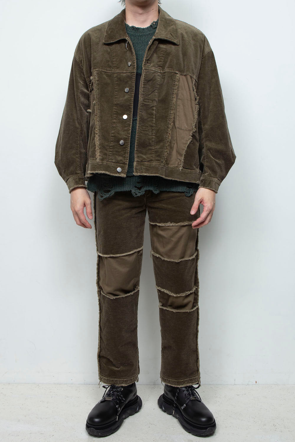 LB25AW-JK02-CDR | Reconstructed Carpenter Jacket (Corduroy) | OLIVE