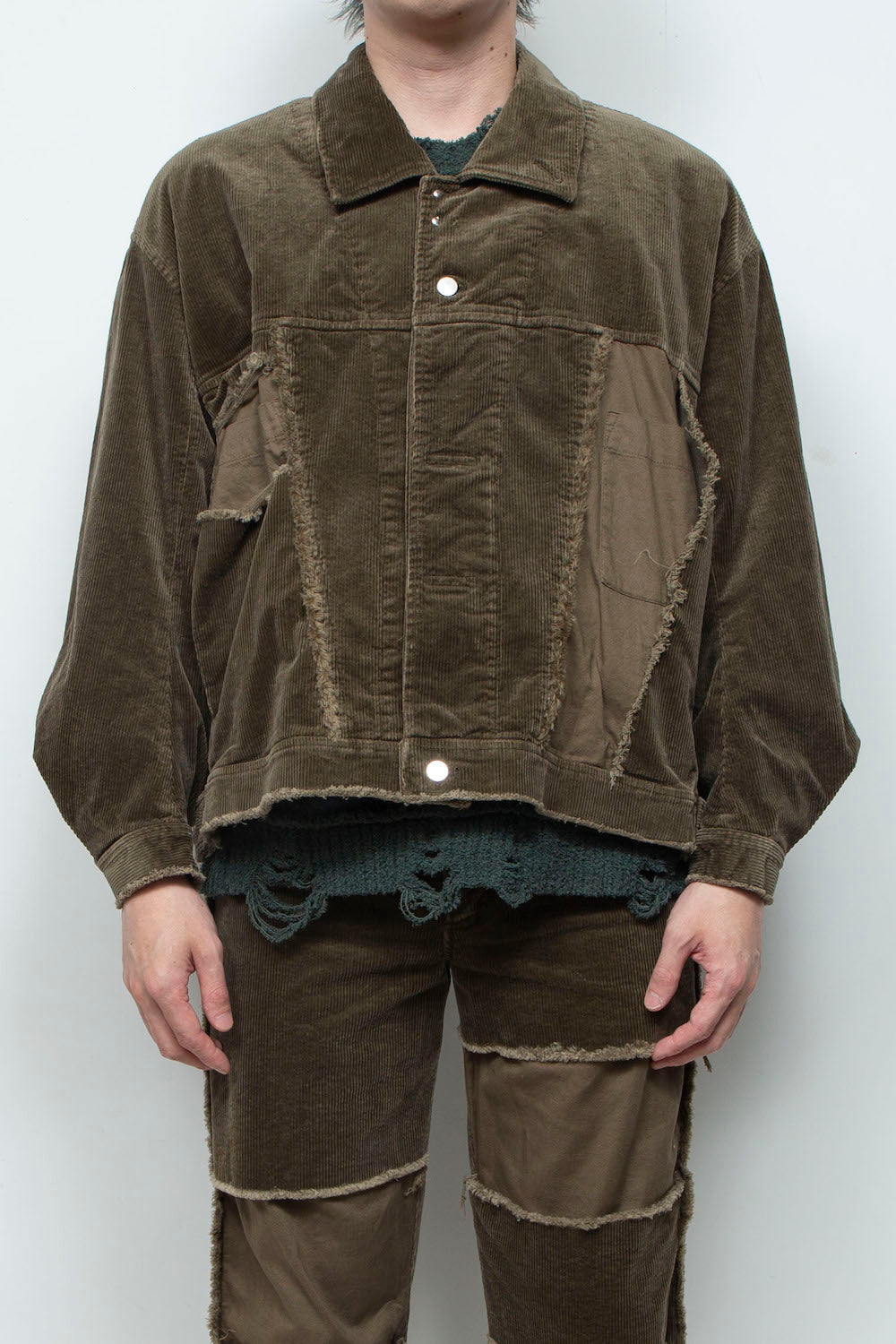 LB25AW-JK02-CDR | Reconstructed Carpenter Jacket (Corduroy) | OLIVE