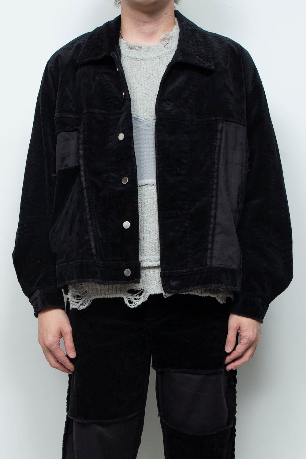 LB25AW-JK02-CDR | Reconstructed Carpenter Jacket (Corduroy) | BLACK