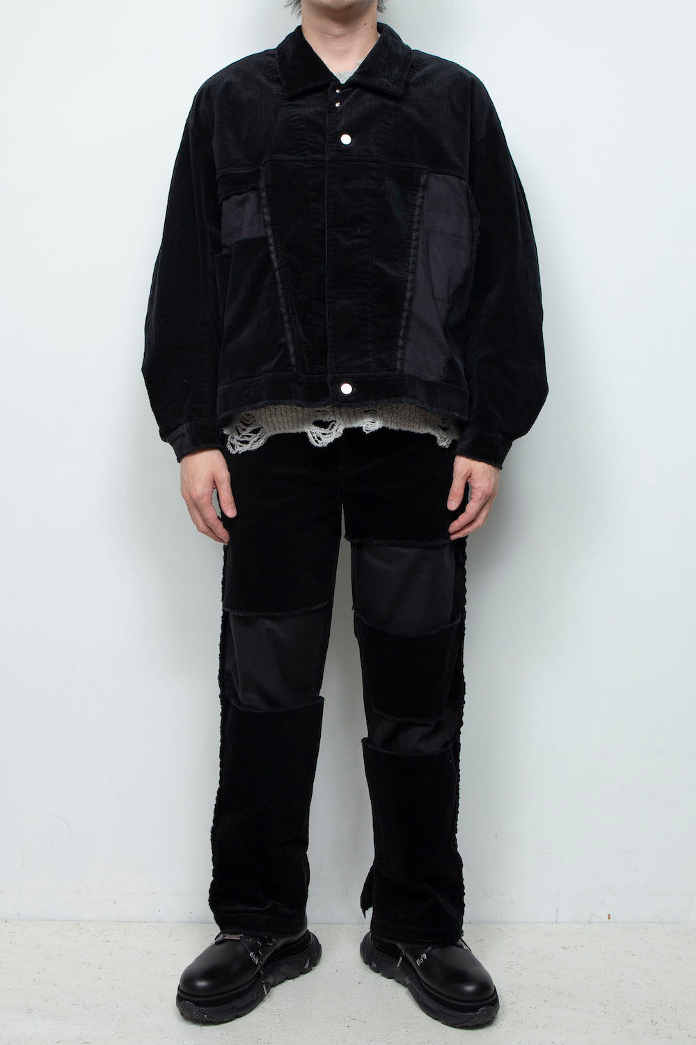 LB25AW-JK02-CDR | Reconstructed Carpenter Jacket (Corduroy) | BLACK