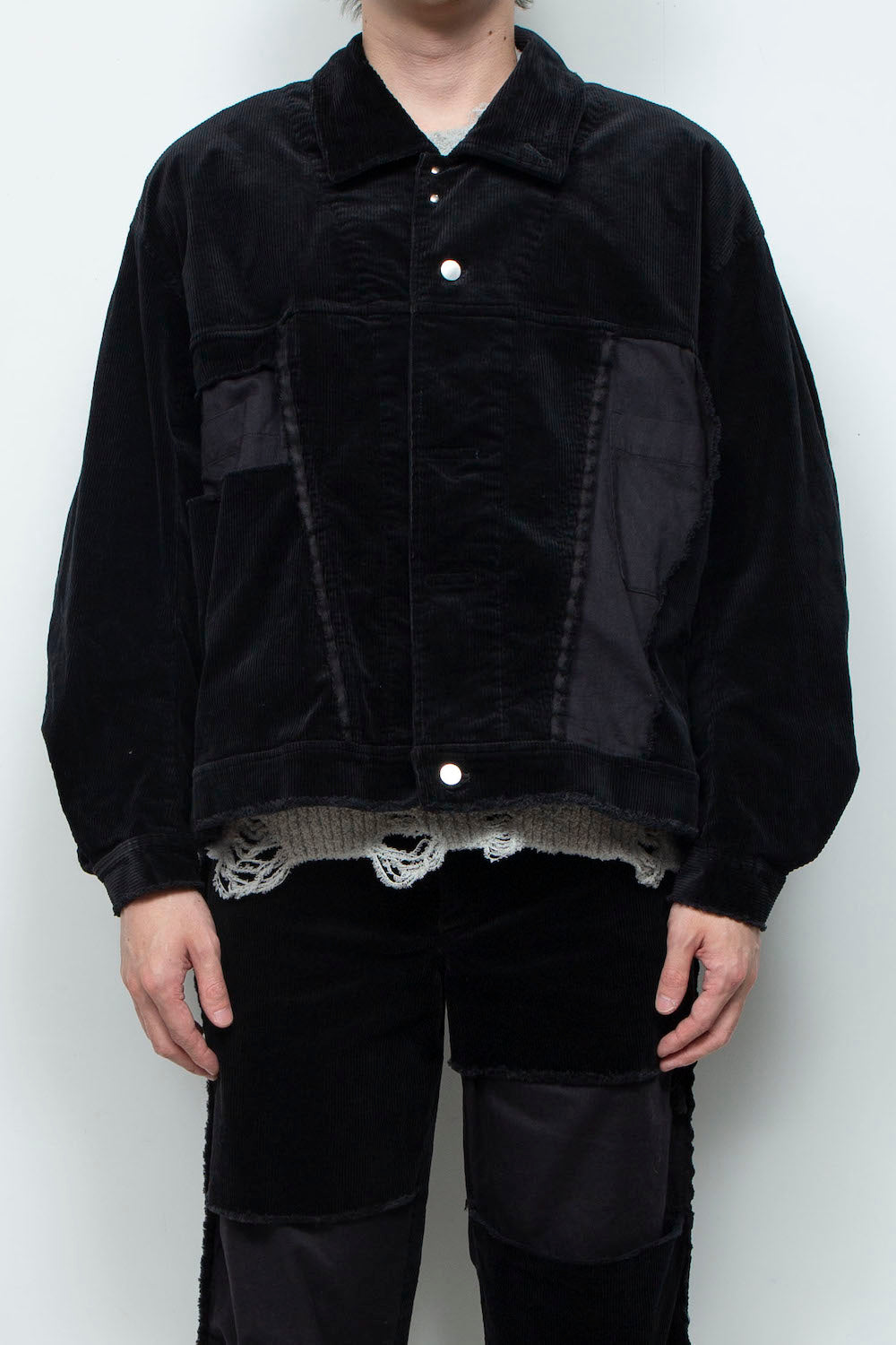 LB25AW-JK02-CDR | Reconstructed Carpenter Jacket (Corduroy) | BLACK