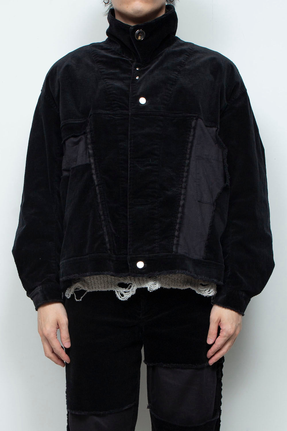 LB25AW-JK02-CDR | Reconstructed Carpenter Jacket (Corduroy) | BLACK