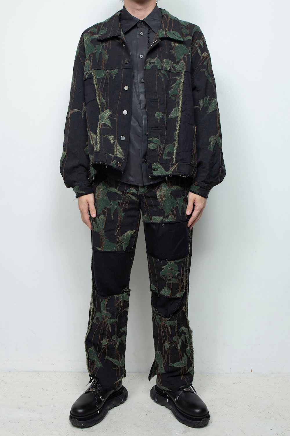 LB25AW-JK02-JQS | Reconstructed Carpenter Jacket (Jacquard) | IVY