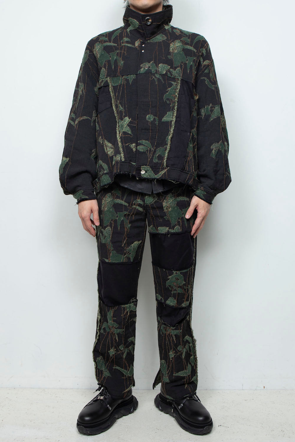 LB25AW-JK02-JQS | Reconstructed Carpenter Jacket (Jacquard) | IVY