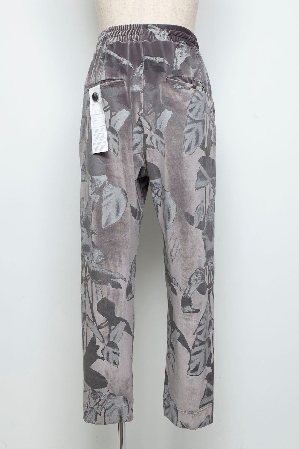 <last>
LB25AW-PT08-PVL | 3D Printed Velour Jersey Easy Pants | Charcoal</last>