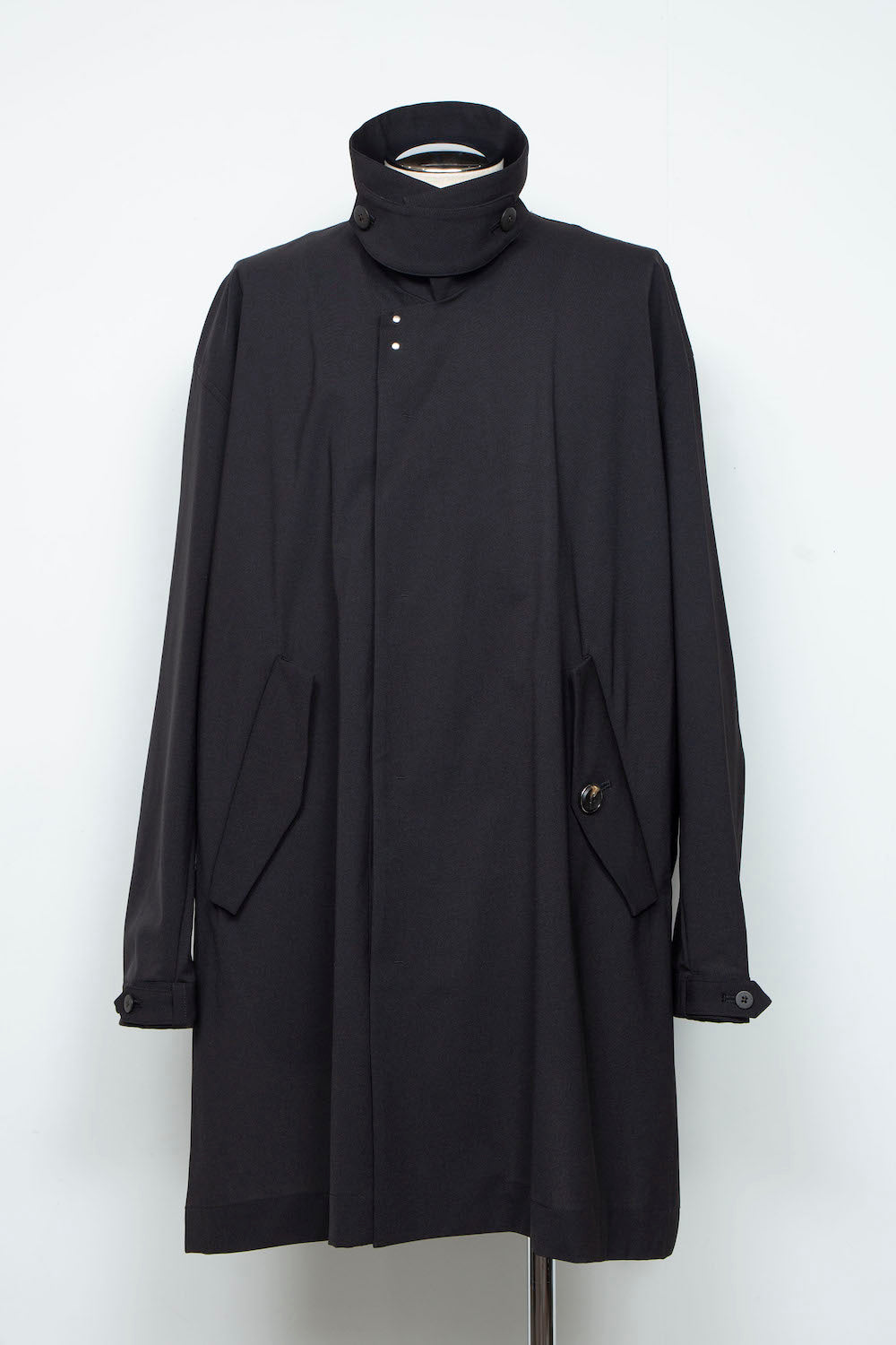 LB25AW-SHCO01-BDS | 3レイヤーボンディングスーツステンカラーライトコート | BLACK