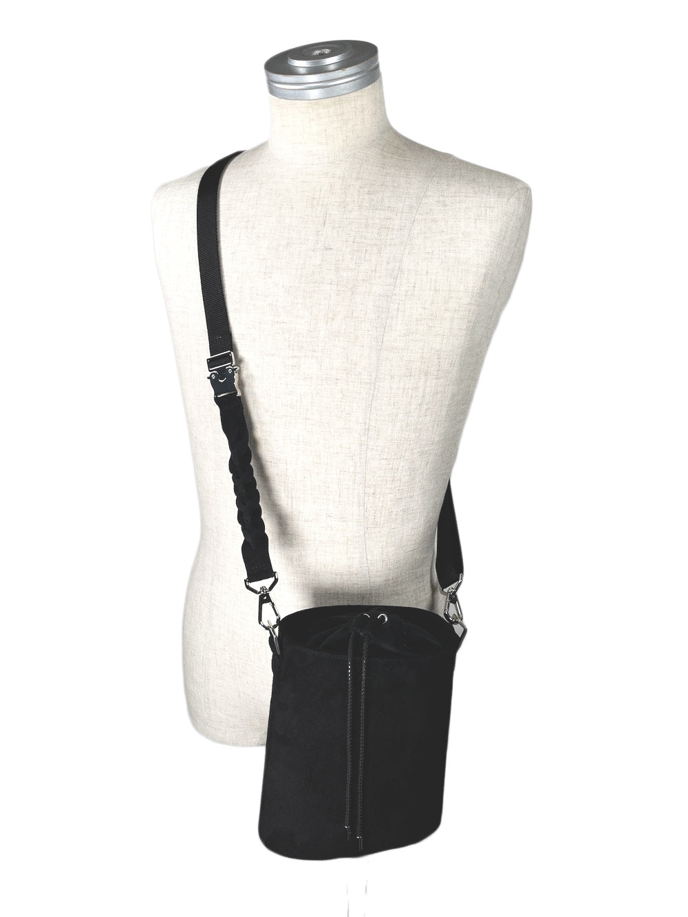 LB23AW-BAG01 | Combination Cylinder Leather Bag | BLACK×BLACK