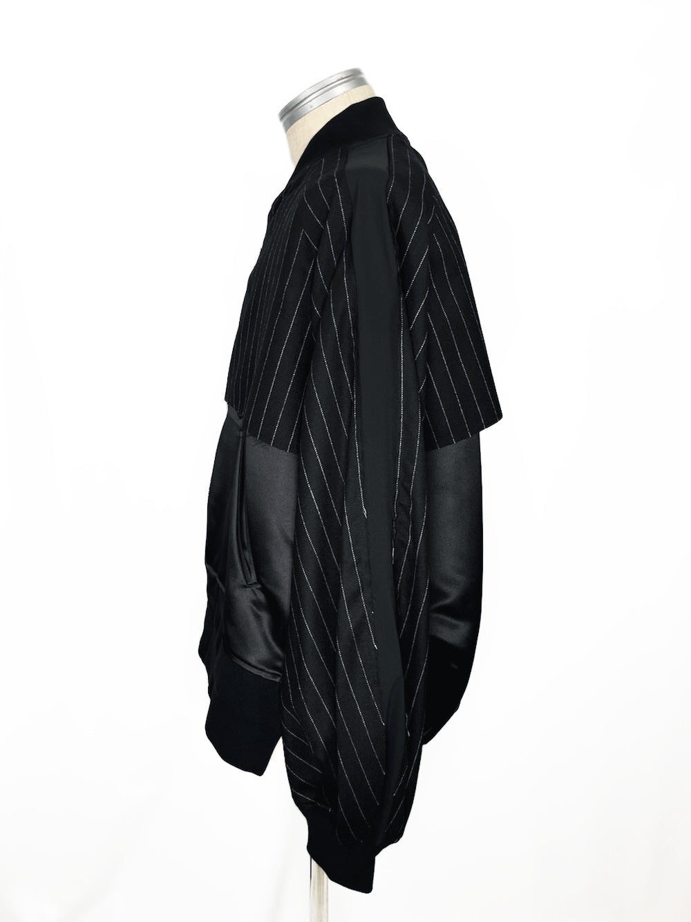 LB23AW-BL01-GST | ストライプウールサージスーベニアジャケット | BLACK STRIPE