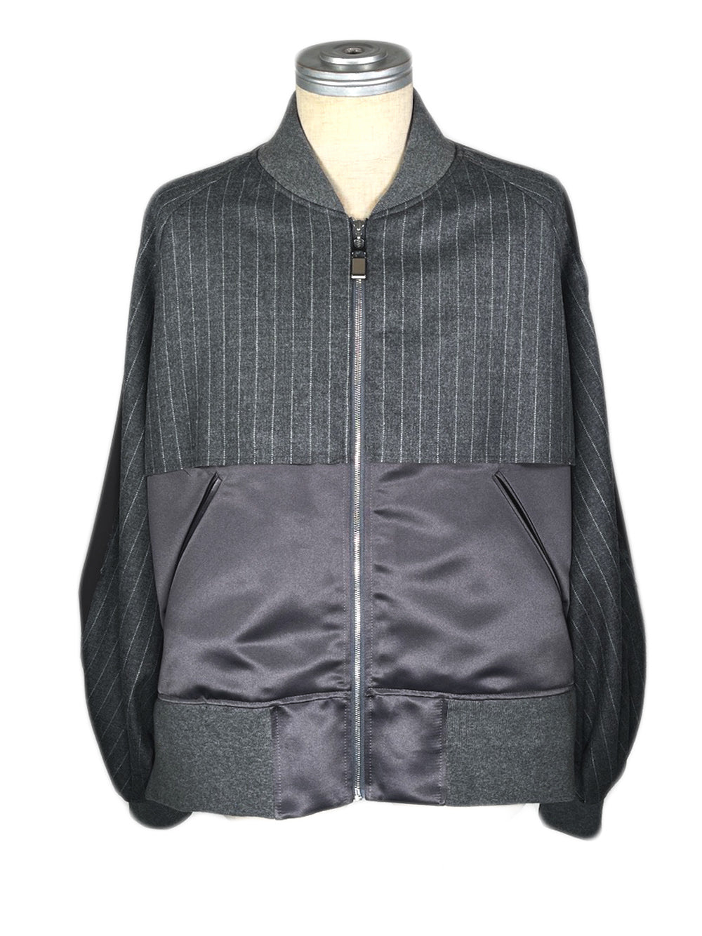 LB23AW-BL01-GST | ストライプウールサージスーベニアジャケット | GRAY STRIPE