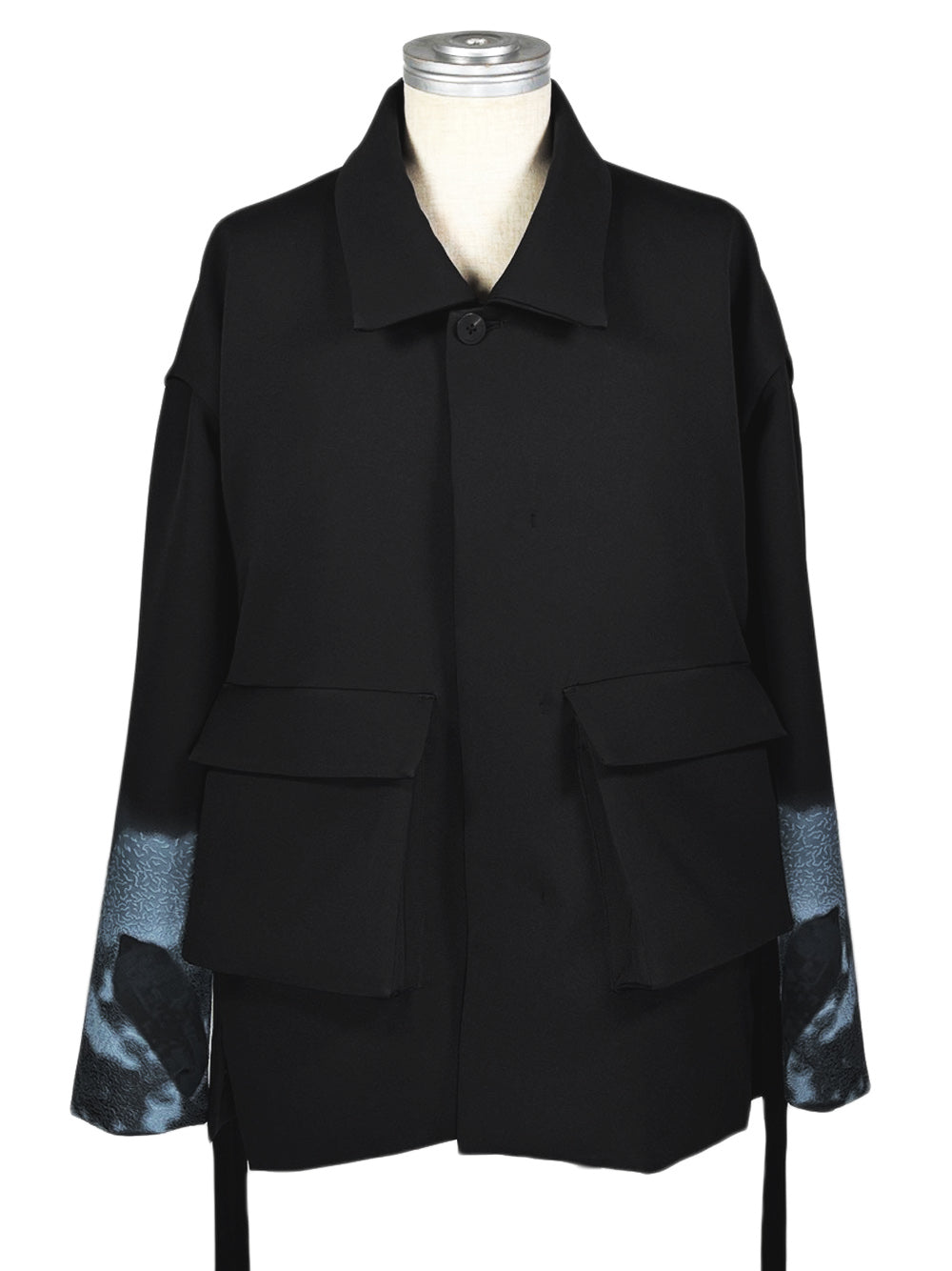 LB23AW-MJK01-TC-DA | 3Dグラフィックデタッチャブルフィールドジャケット | BLACK