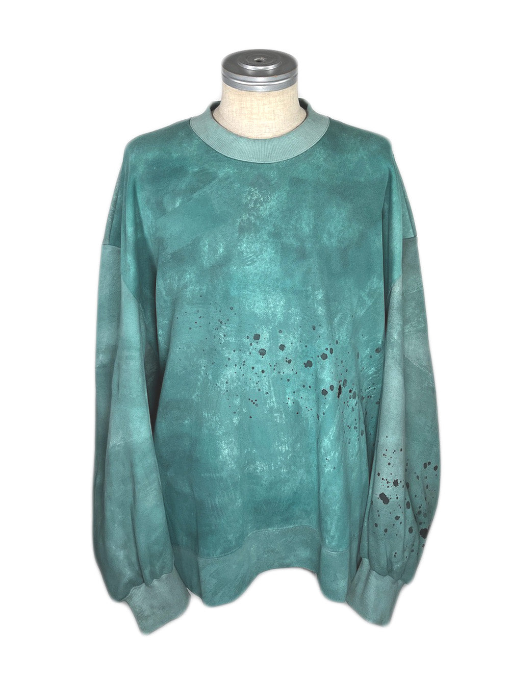 LB23AW-PO04-STC | 3D 石膏风格颜料套头衫 | VERDIGRIS