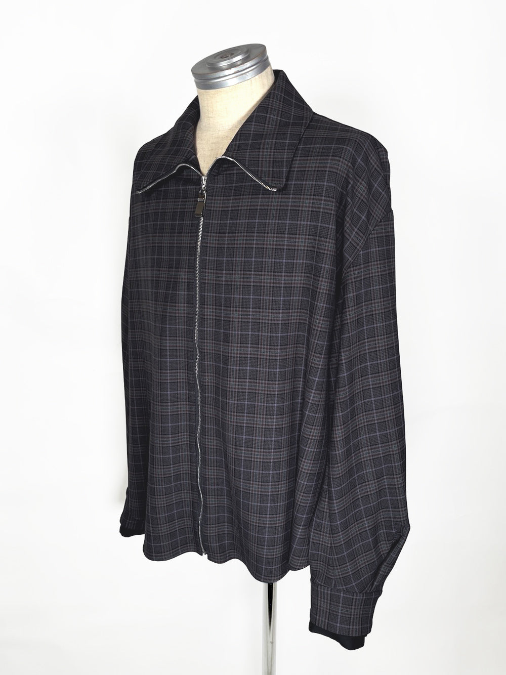 LB23AW-SHBL01-CWE-CK | ダブルカフストラックシャツジャケット | CHECK×BLACK