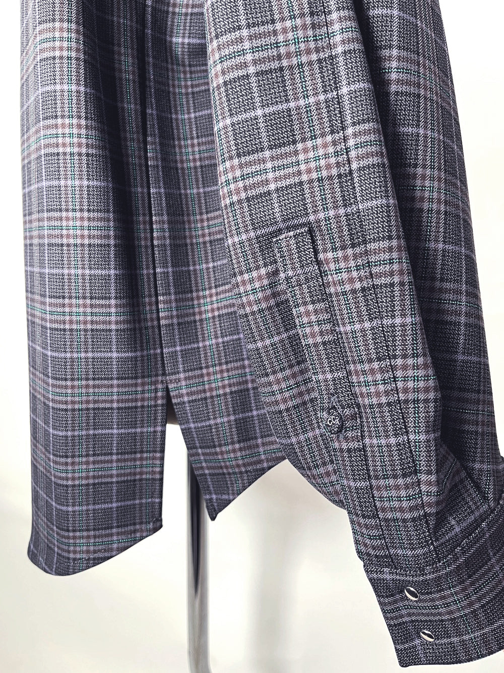 LB23AW-SHBL01-CWE-CK | ダブルカフストラックシャツジャケット | CHECK×BLACK
