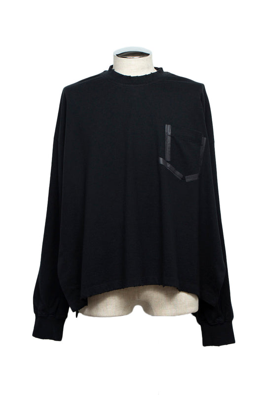 LB24AW-PO07-ITD | Taping Aid Damage Pullover | BLACK