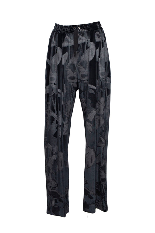 <LAST 1点> 
LB25AW-PT08-PVL | 3Dプリントベロアジャージーイージーパンツ | BLACK