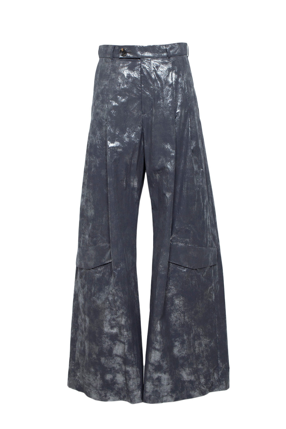 LB25AW-PT09-HKW | ウォッシュドホイルコーティングシンフラップバギートラウザー | STEEL GRAY