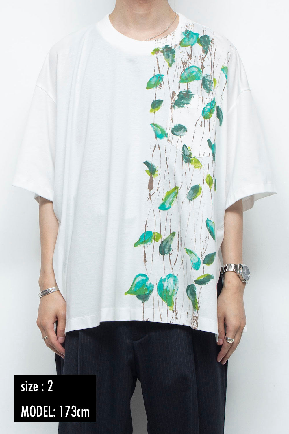 <LAST 1点>
LB25AW-TE09-HDP | スーペリアピマコットンハンドペイントTシャツ | BLACK