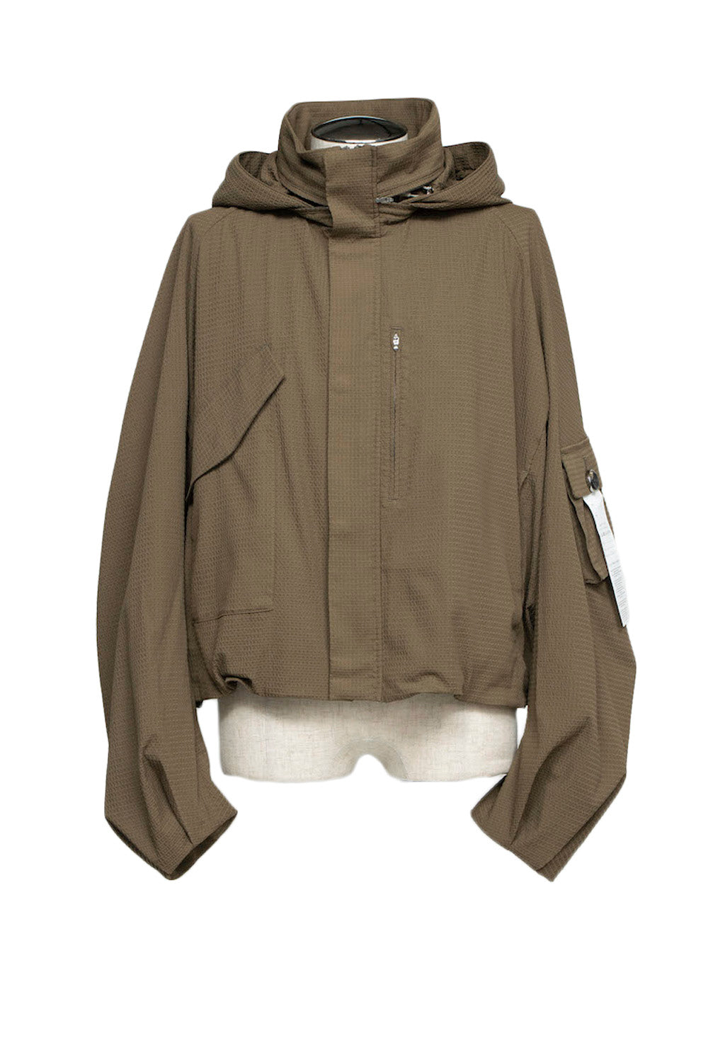 LB25SS-BL03-DTA | 'TORAY' Dot Air®︎ クロップドフードブルゾン | OLIVE