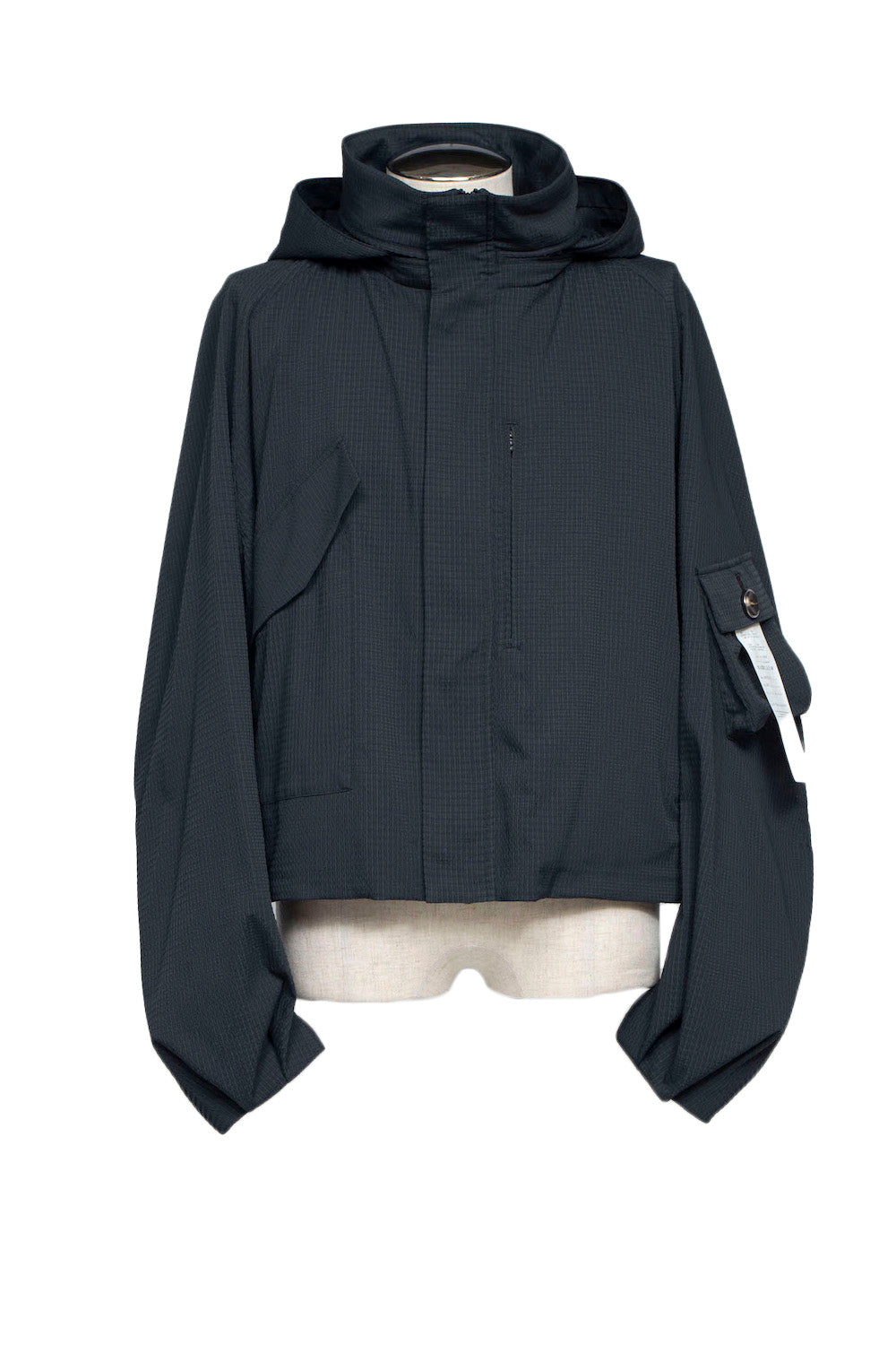 LB25SS-BL03-DTA | 'TORAY' Dot Air®︎ クロップドフードブルゾン | BLACK
