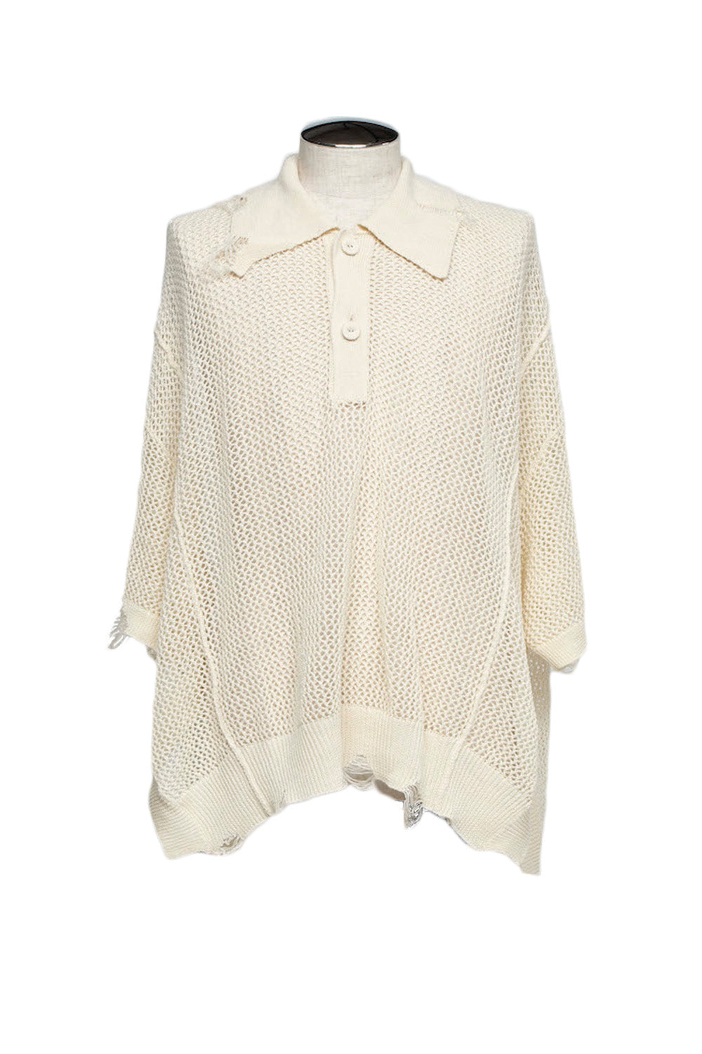 LB25SS-KNPS02 | クラッシュドシアーニットポロ | IVORY