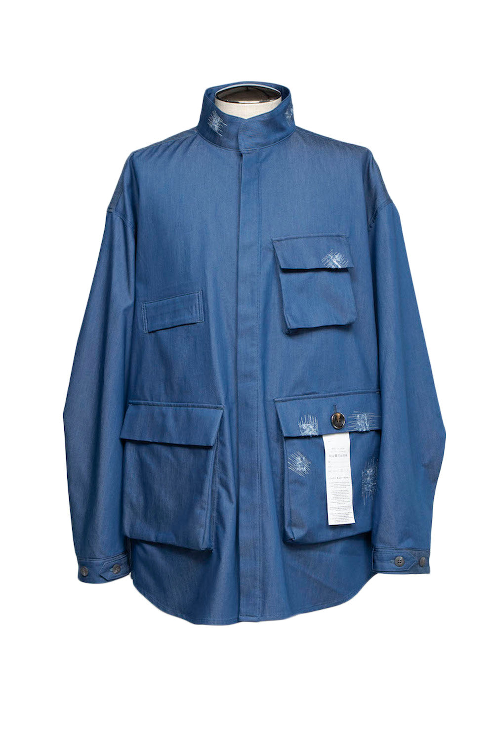 LB25SS-SH07-DDI| COOLMOTION®️ M-65 图案牛仔衬衫夹克 | 浅蓝色