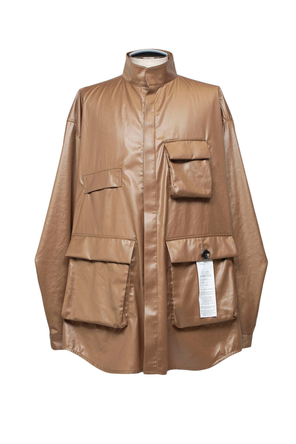<LAST 1点>
LB25SS-SH07-FFL| FAKE-FAKE LEATHER Ⅱ M-65モチーフシャツジャケット | BROWN