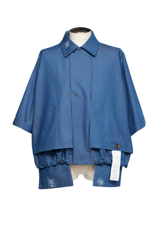 LB25SS-SH09-DDI | COOLMOTION®️ ショートトレンチハーフスリーブジャケット | LIGHT BLUE