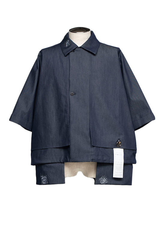 LB25SS-SH09-DDI | COOLMOTION®️ ショートトレンチハーフスリーブジャケット | NAVY