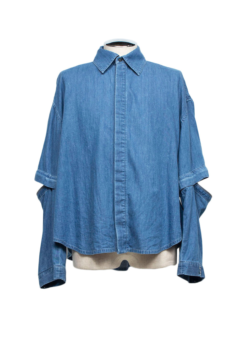 LB26SS-SH11-BWD | 7.5ozデニム デタッチャブルスリーブシャツ | BLUE