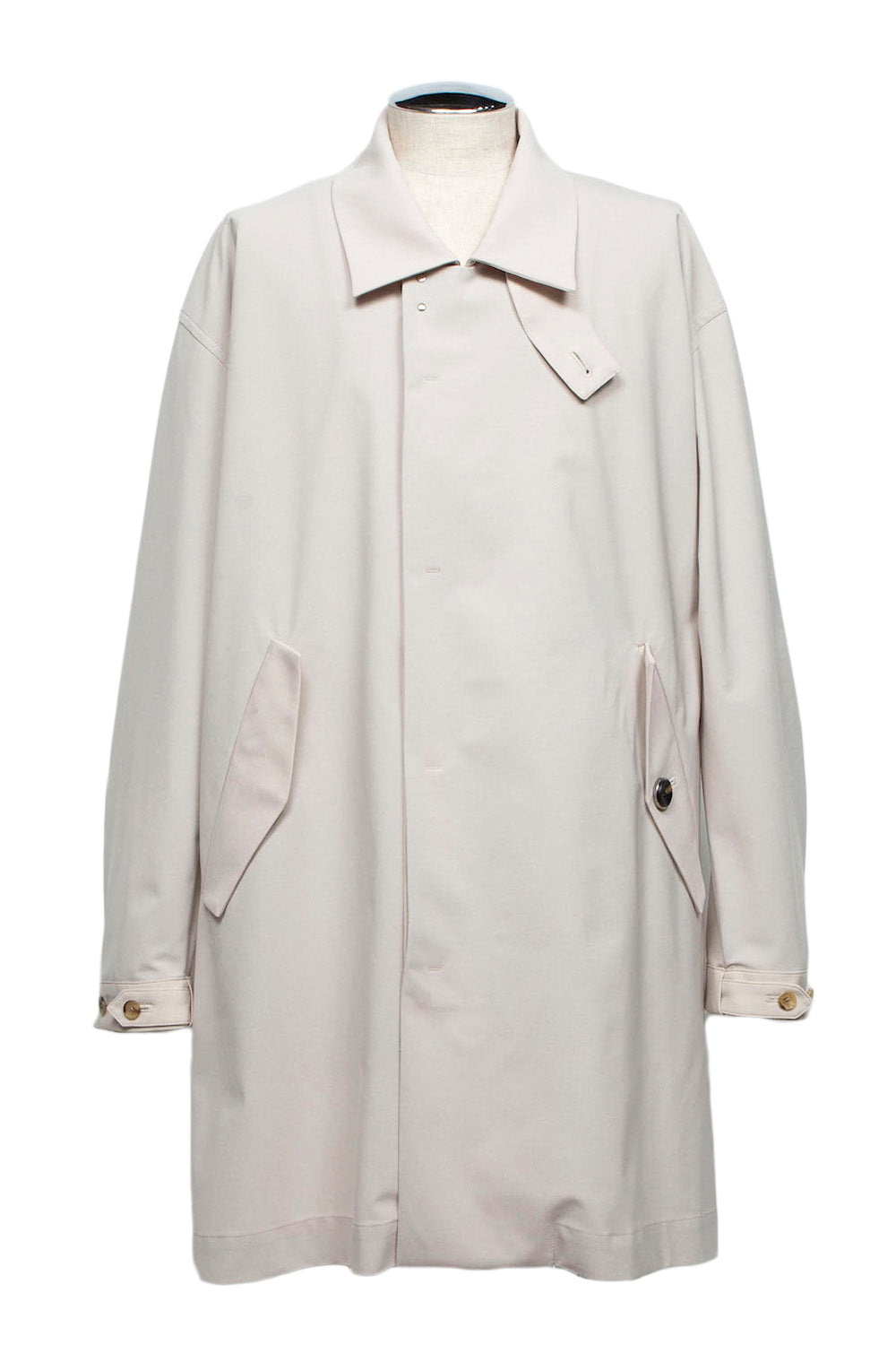 LB26SS-SHCO01-BDS | オリジナルスリーレイヤーセミロングステンカラーコート| NATURAL