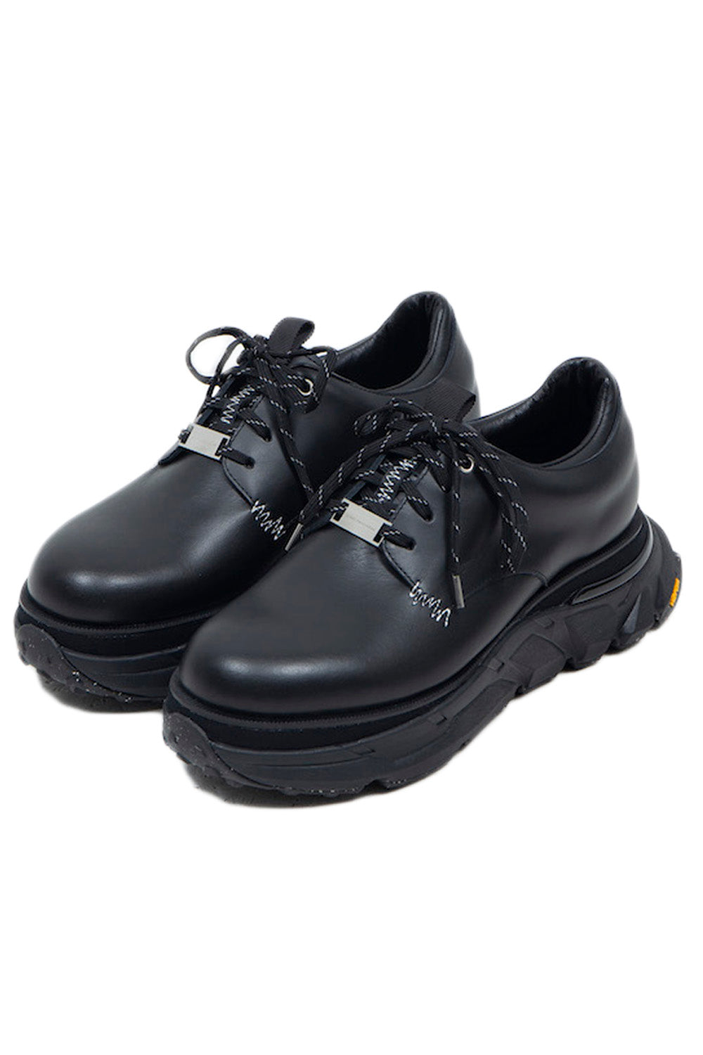 *限定* *復刻版* LBLM-SHOES01 | ステッチワークドッキングレザーシューズ | BLACK