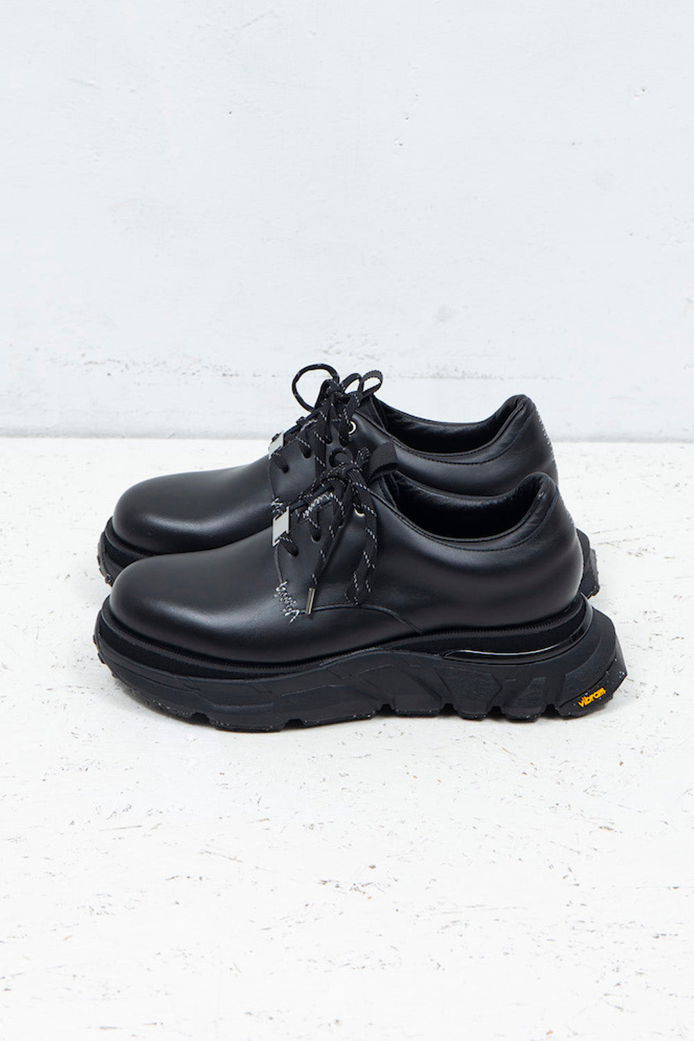 *限定* *復刻版* LBLM-SHOES01 | ステッチワークドッキングレザーシューズ | BLACK
