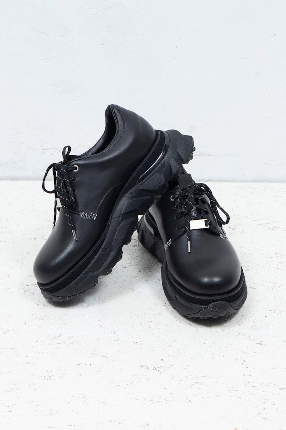 *限定* *復刻版* LBLM-SHOES01 | ステッチワークドッキングレザーシューズ | BLACK