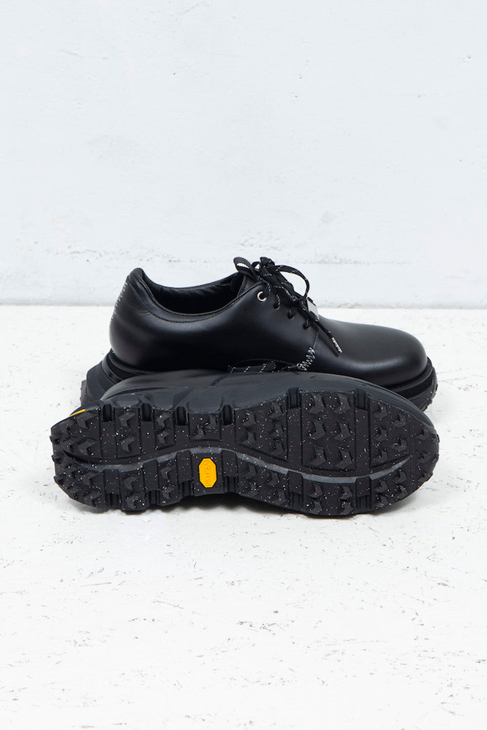 *限定* *復刻版* LBLM-SHOES01 | ステッチワークドッキングレザーシューズ | BLACK