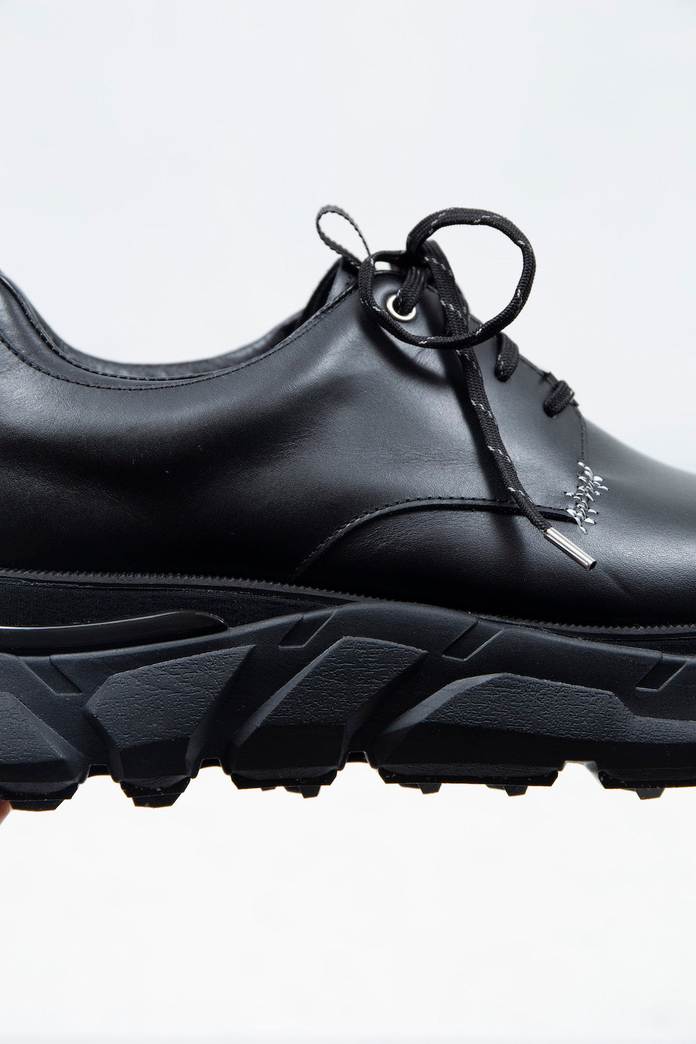 *限定* *復刻版* LBLM-SHOES01 | ステッチワークドッキングレザーシューズ | BLACK