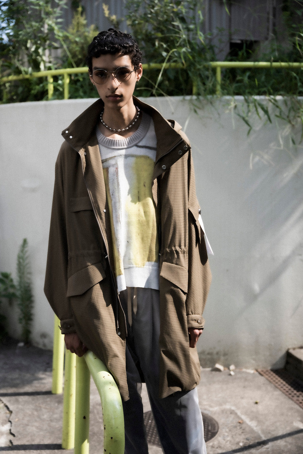 LB25SS-FC01-DTA | 'TORAY' Dot Air®︎ フィッシュテールスプリングコート | OLIVE
