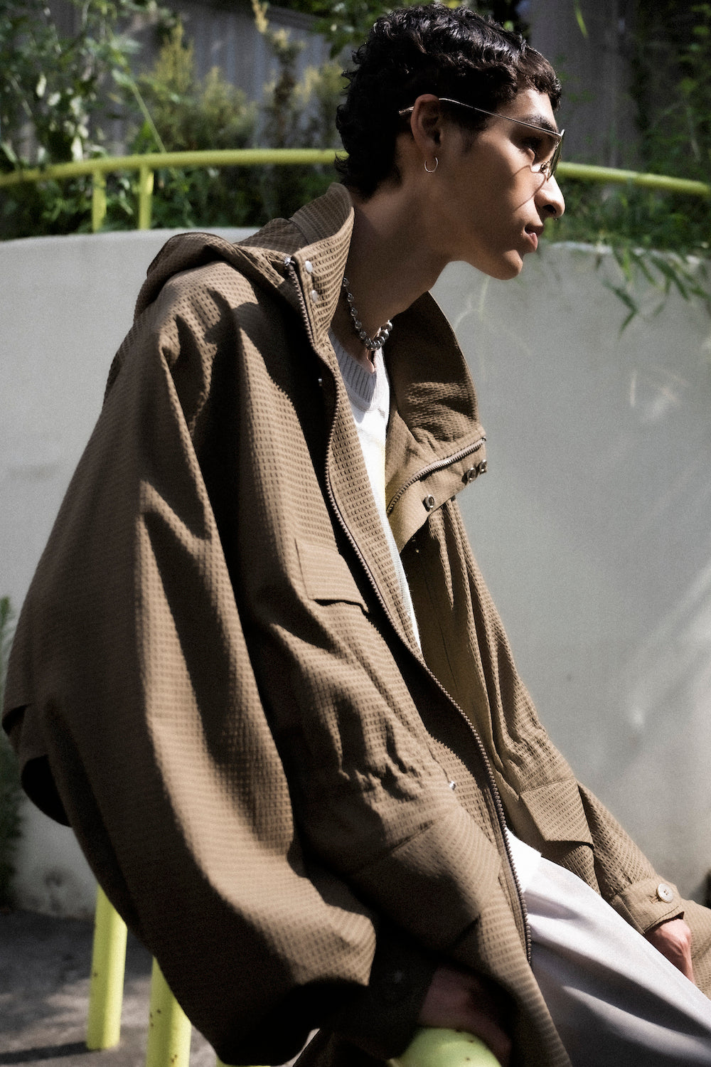LB25SS-FC01-DTA | 'TORAY' Dot Air®︎ フィッシュテールスプリングコート | OLIVE
